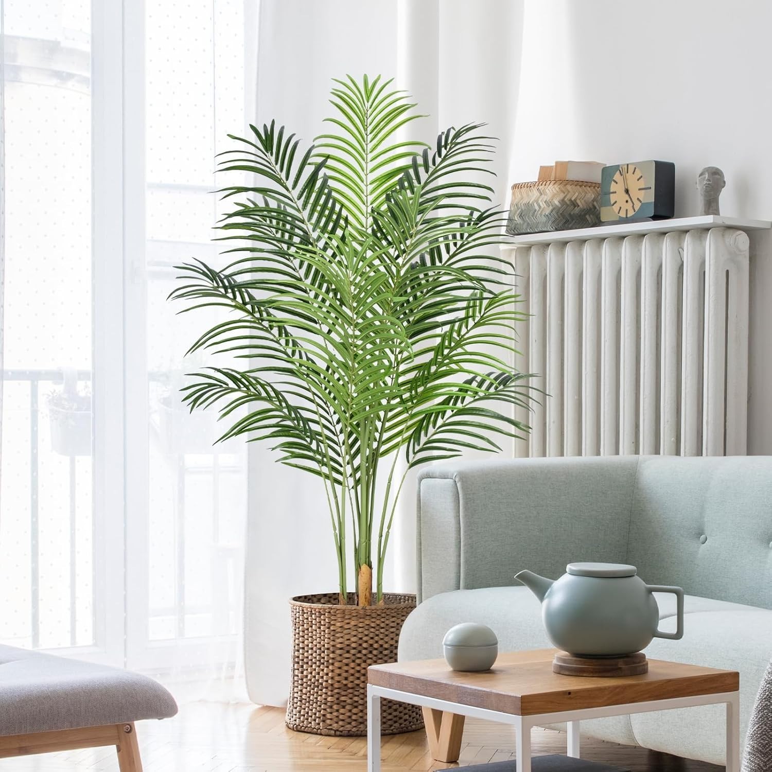 Lush 5ft Artificial Palm Tree in Pot – Perfect for Farmhouse & Modern Spaces
