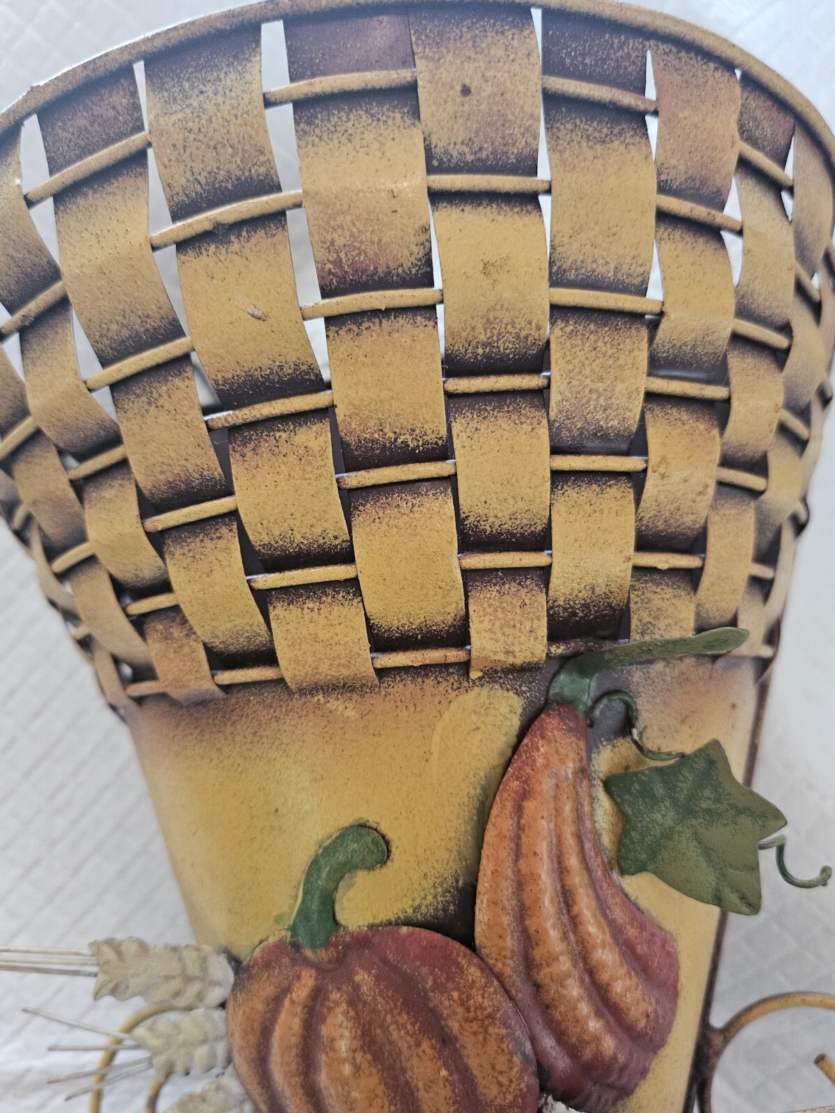 Cone Shaped, Harvest, Metal, Fresh or Silk Flower Wall Sconce