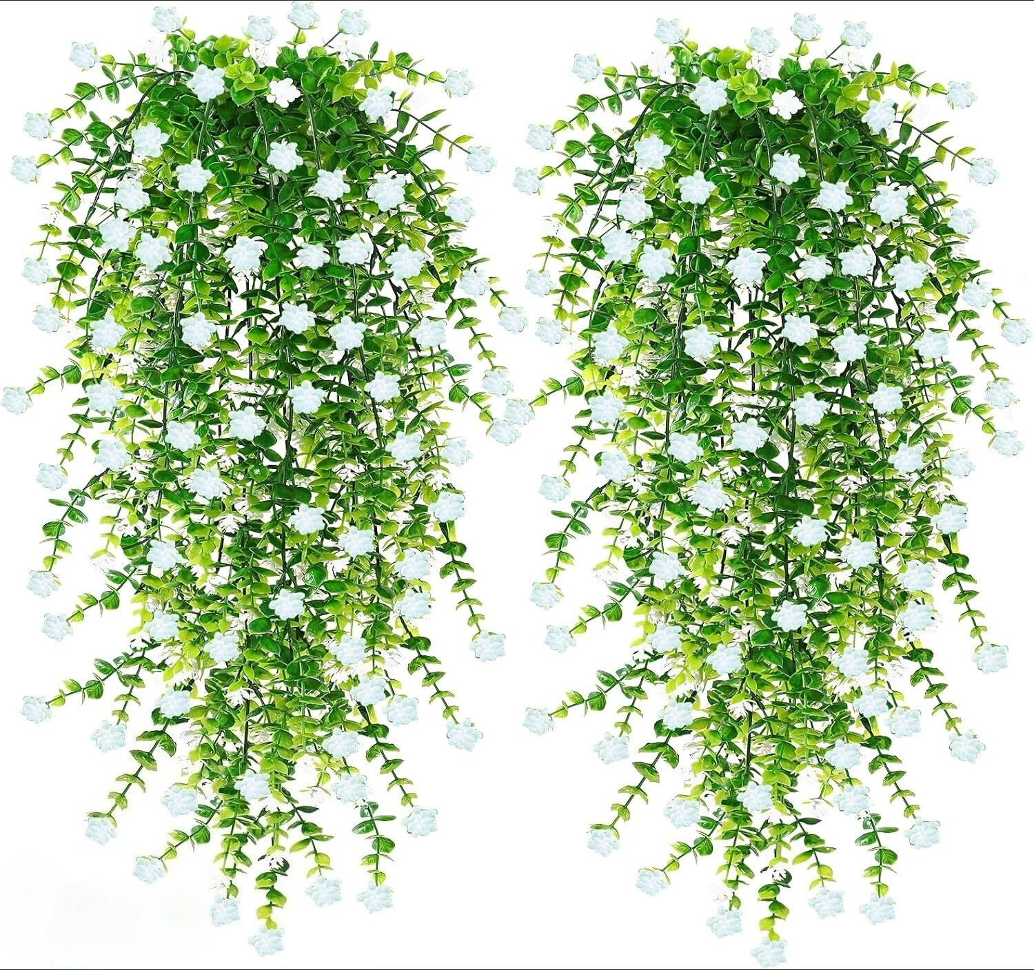 3pc Artificial Fern Plant Fake Eucalyptus Leaf Hanging Flower Vine Home Decor