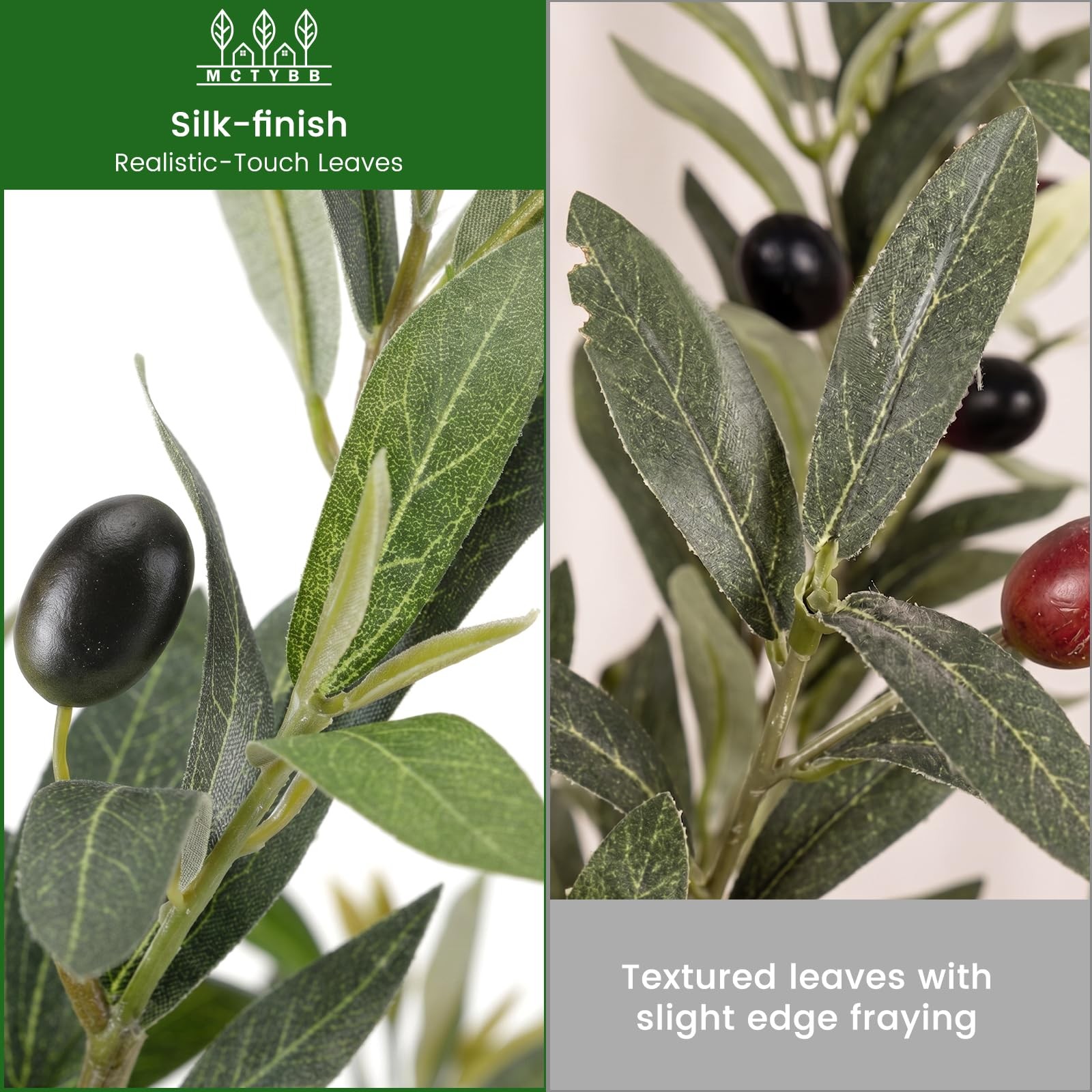 Olive Trees Artificial Indoor,Fake Olive Tree 7FT Tall 1Pack with White Plant…