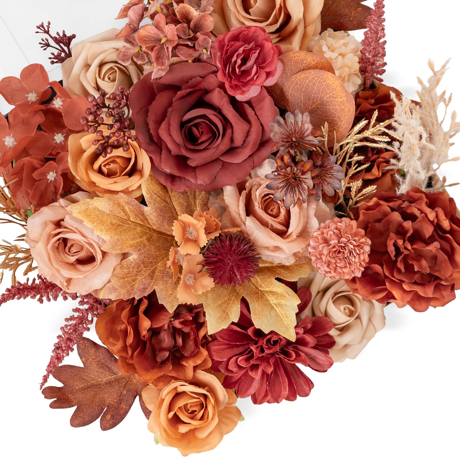 Silk Fake Flowers Combo, Fake Foam Roses with Stems for DIY Wedding Bouquets …