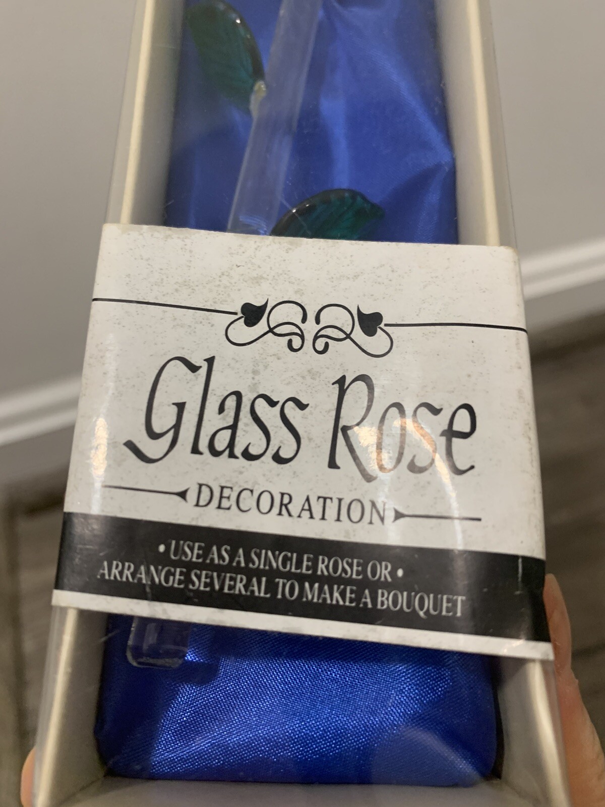 Beautiful Yellow Art Glass Rose