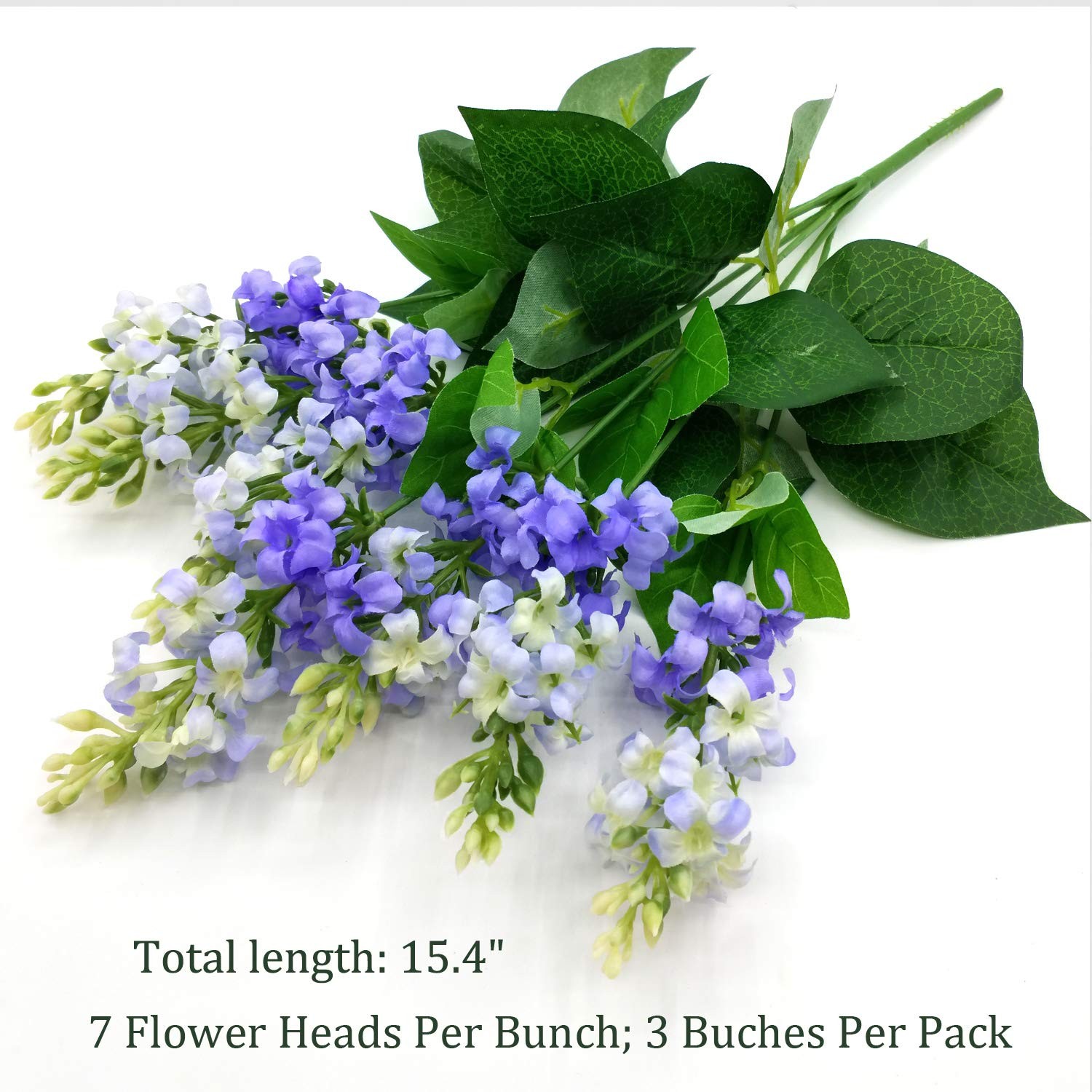 Artificial Fake Flowers Silk Plastic Plant Arrangement 3 Bouquets – Home Indoor