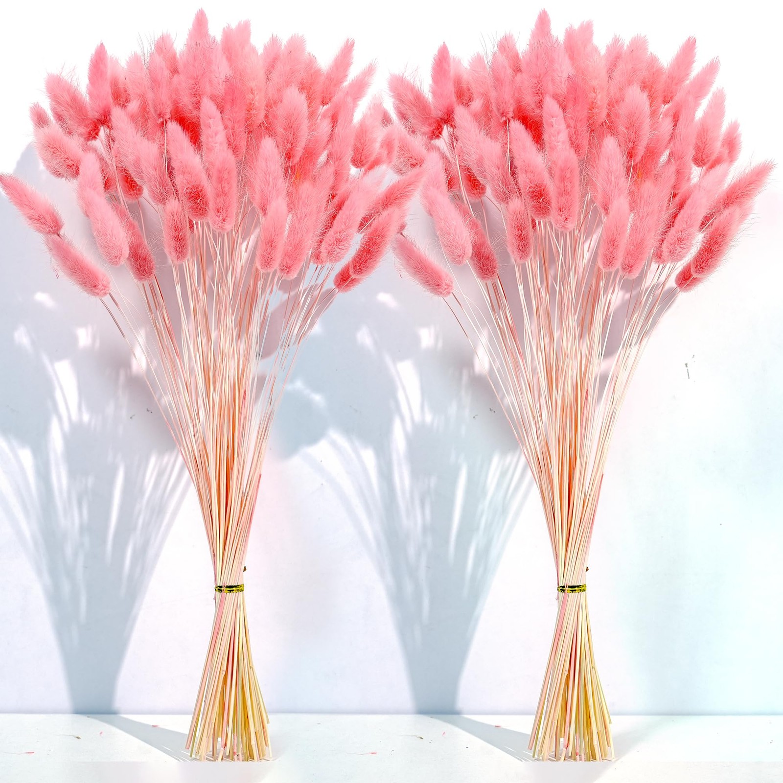 120 PCS Pink Dried Pampas Grass Decor, 17-inch Pompas Floral, Dry Flowers for…