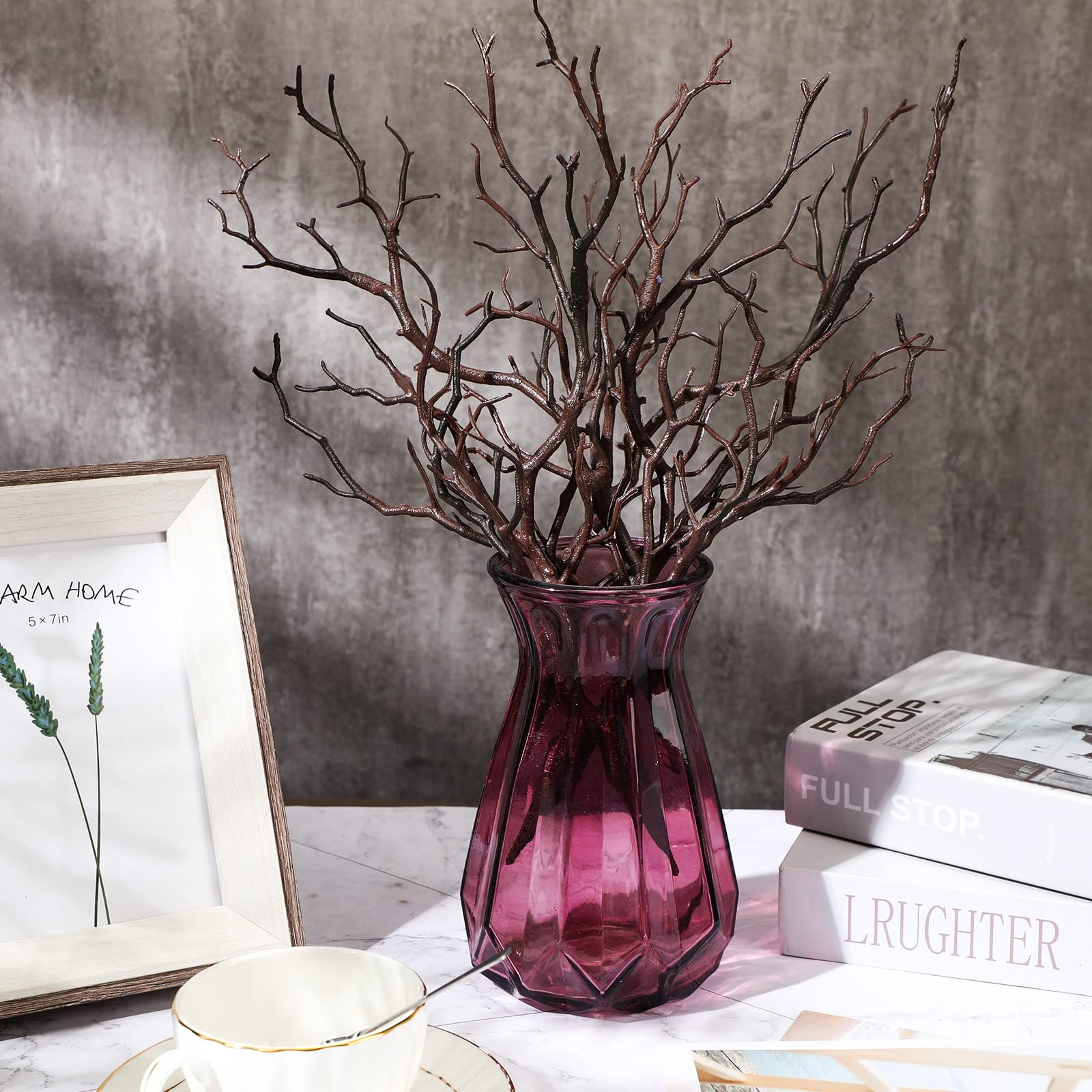 13.8 Inch Small Manzanita Branches Plastic Faux Branches Artificial Antler Sh…
