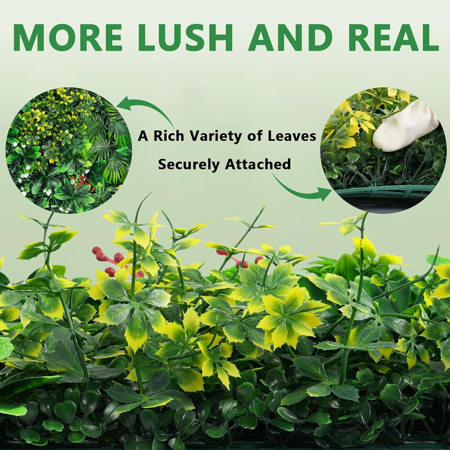 20”x20” Boxwood Wall Panels – 12Pcs Faux Grass for Indoor/Outdoor Decor