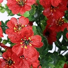 Artificial Faux Hanging Flowers Plants for Outdoor Decor, 2 PCS Outside Fake