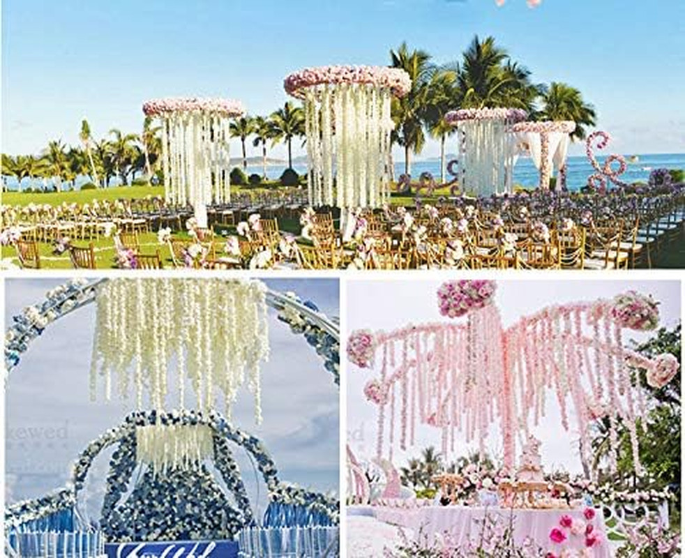 32.8Ft Artificial Silk Wisteria Vine Hanging Flowers Garland Home Outdoor Weddin