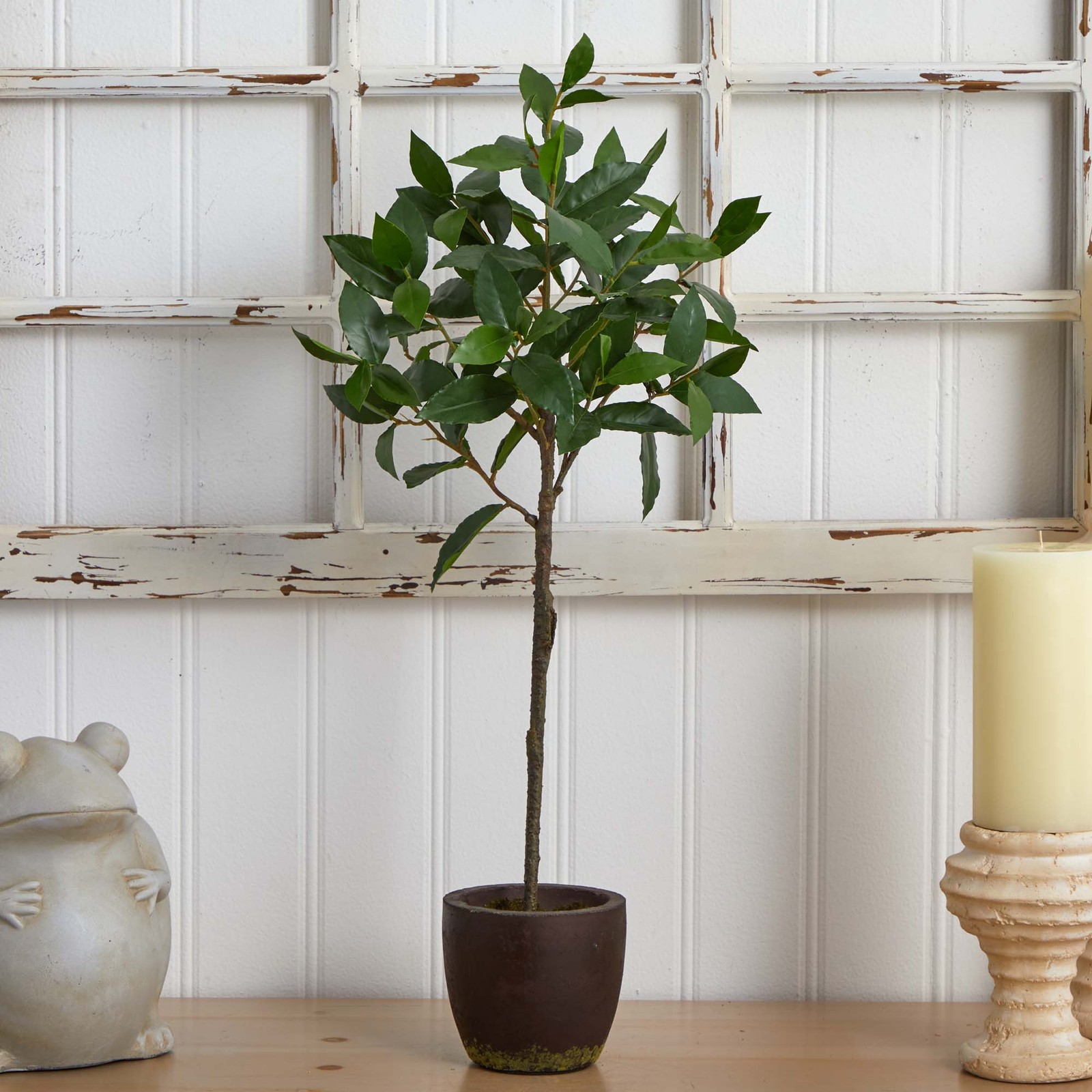 Nearly Natural 29″ Topiary with Decorative Planter in Green