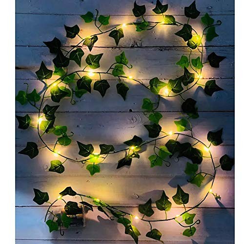 4 Pack Vine with Lights, 80 LED Artificial Ivy Garland with Ivy Leaf (4 Pack)