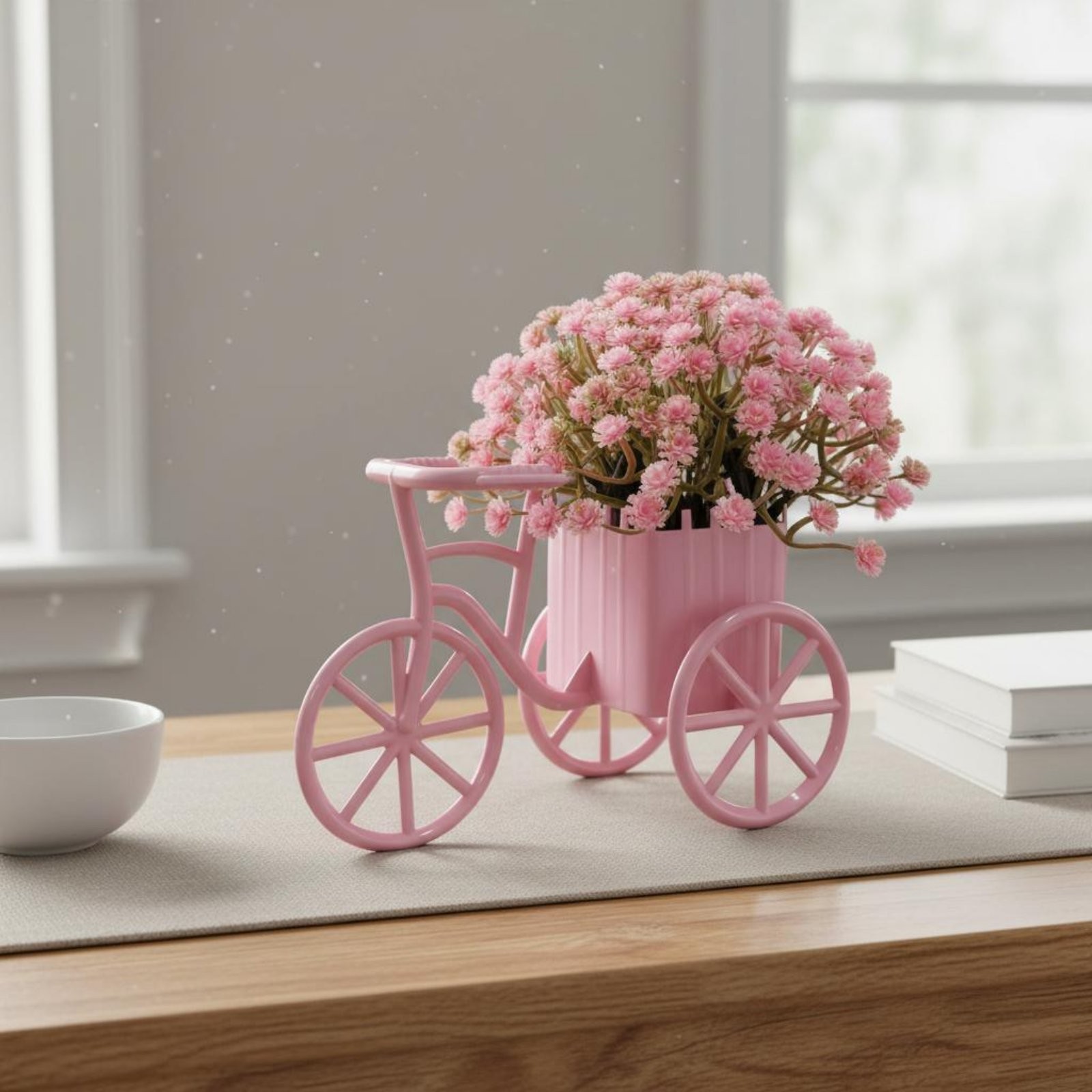 Artificial Flower Three-Wheeled Flower Display Desktop Display Mini