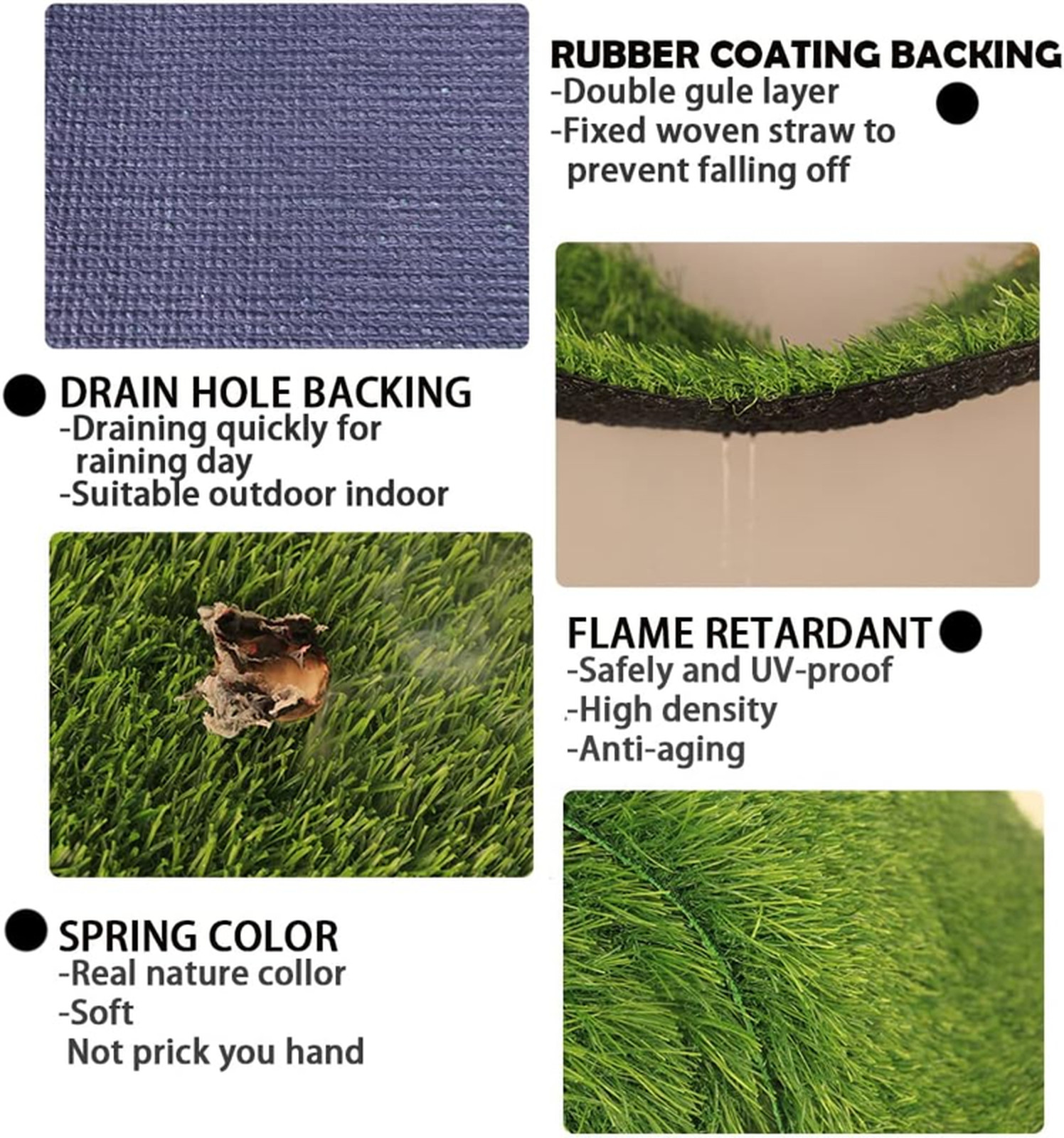 Artificial Grass Turf Rug, 3.3ft x 33 ft Large Realistic Grass Lawn Carpet