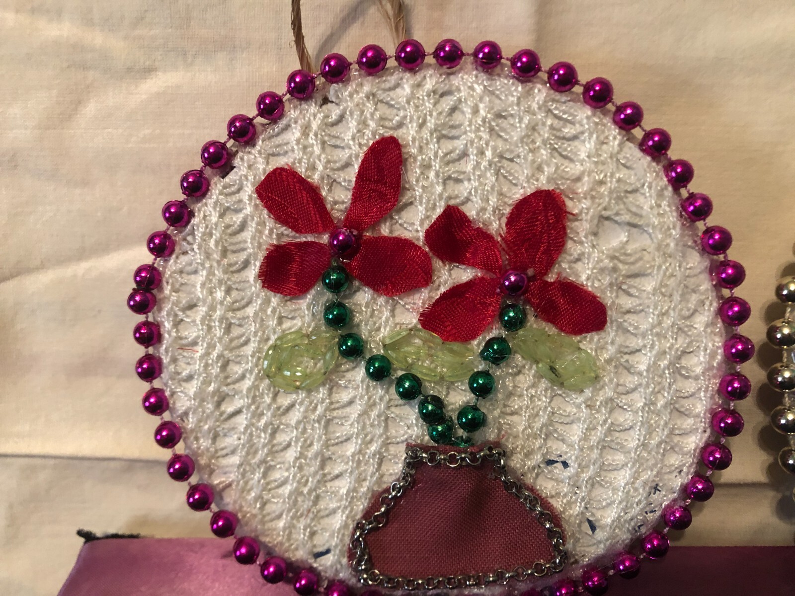 6″ Hand made flower wall décor set of 2 t