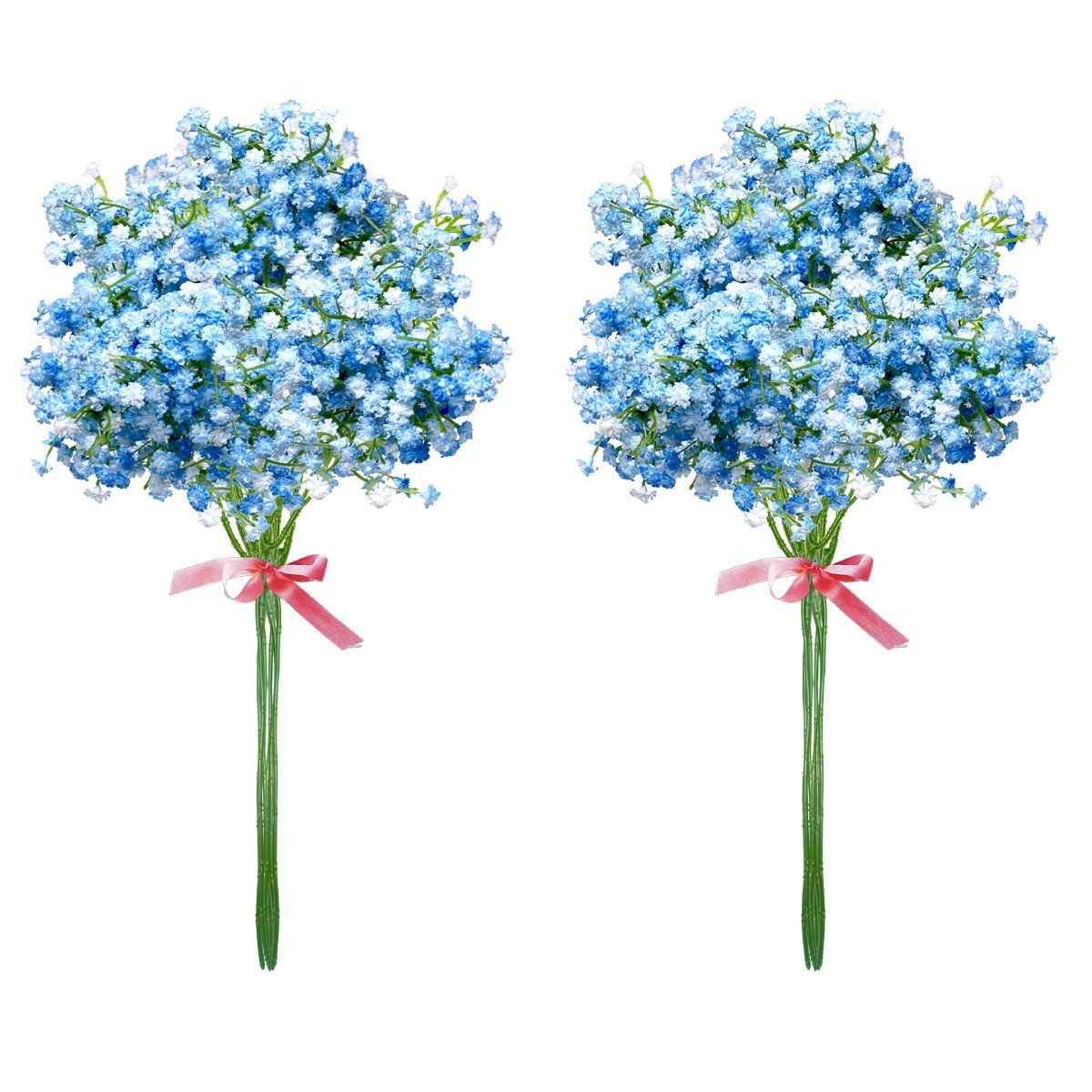 18Pcs Blue Babys Breath Artificial Flowers Gypsophila Bouquet Wedding Decor