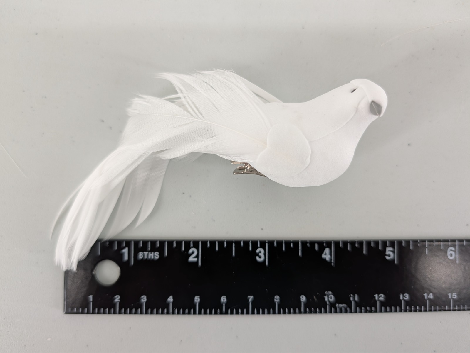 24 Realistic Foam White Doves Clip-On Ornaments Weddings Christmas Trees