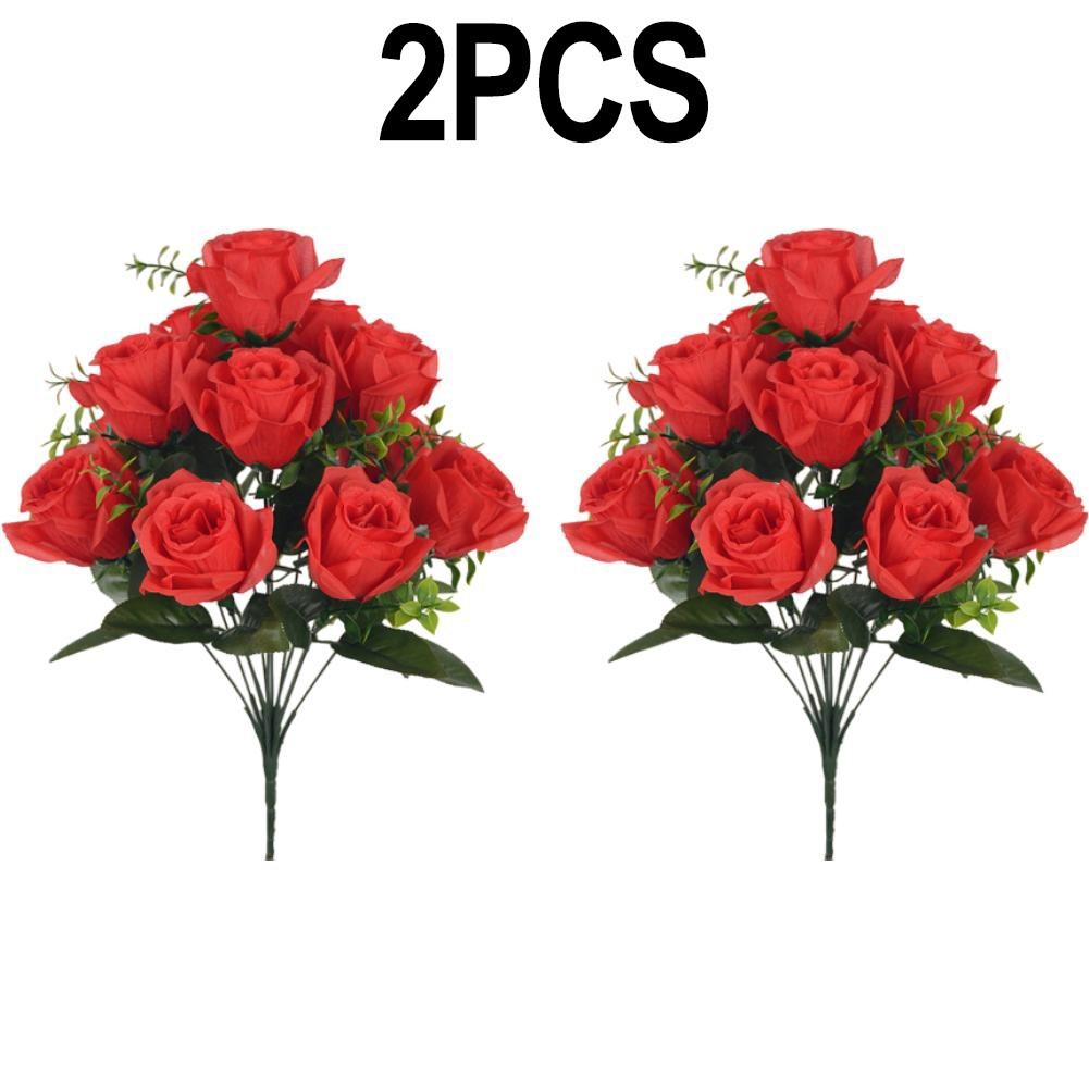 Colorful Silk Rose Flowers Bouquet for DIY Crafts and Event Decorations