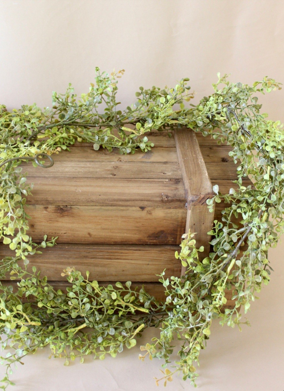 6ft Artificial Baby Grass Garland Variegated Greenery Spring Home Decor