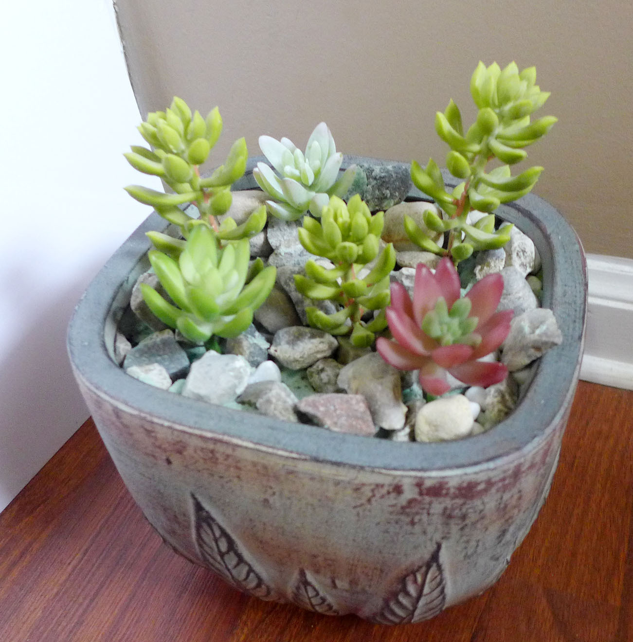Set of 6 Artificial Mini hyacinth Plants And Lotus Yacon Succulents Grass