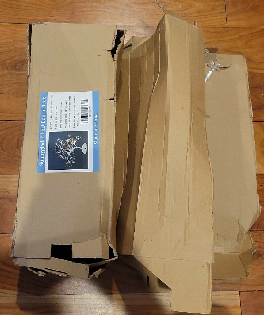 Brand New Damaged Box Sunnyglade 2PCS 16″ 32 LED Bonsai Tree Warm White Decor