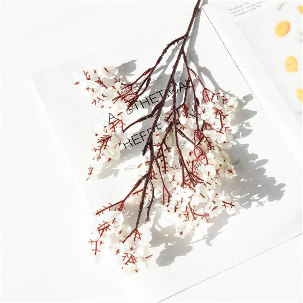 Artificial Flowers Cherry Blossoms Baby’s Breath Gypsophila Fake Flowers DIY Wed