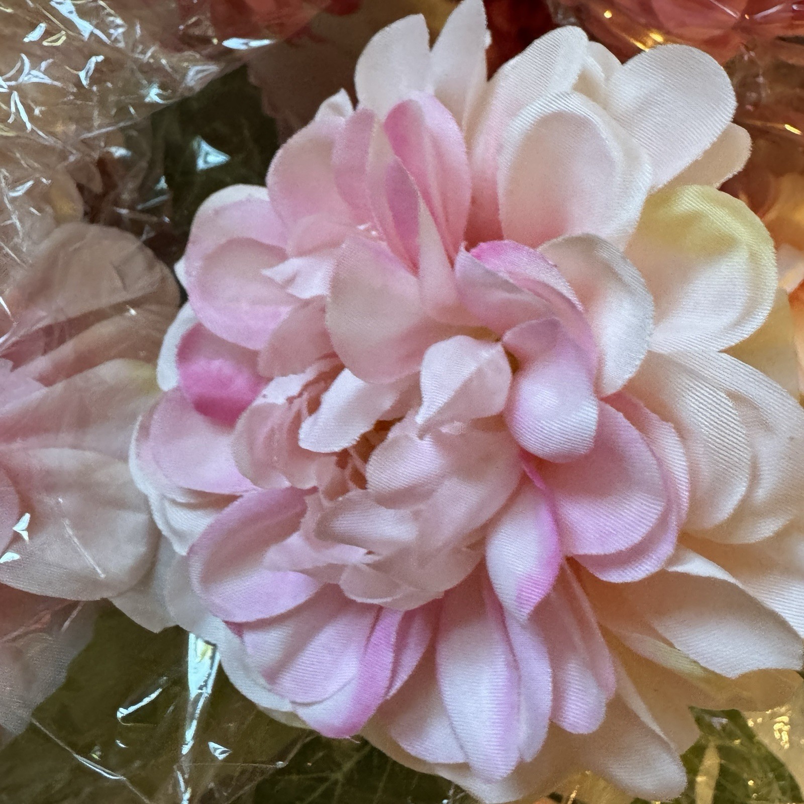 Lot of 12 Artificial Dahlia Flower Stems Pink Purple Faux Floral Picks 28” Decor