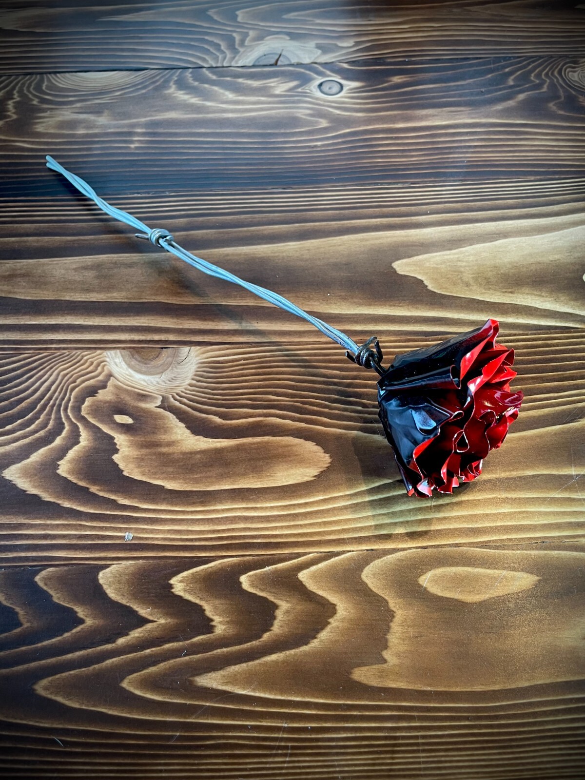 VALENTINES Day Hand Crafted welded metal ROSE or ROSES Love GIFT W/Thorny Stem !