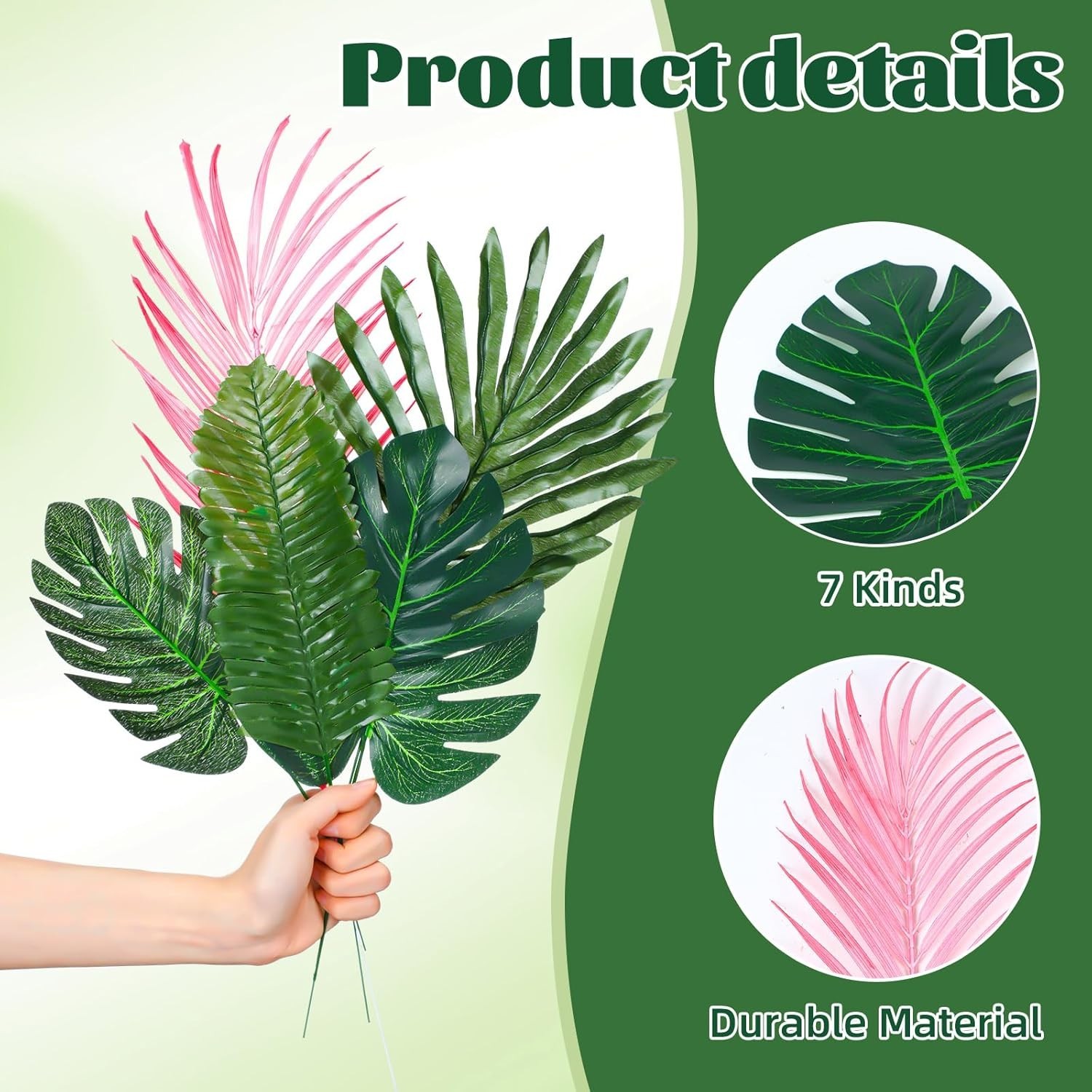 Colorful 80 PCS Palm Leaves – Perfect for Summer Celebrations & Events