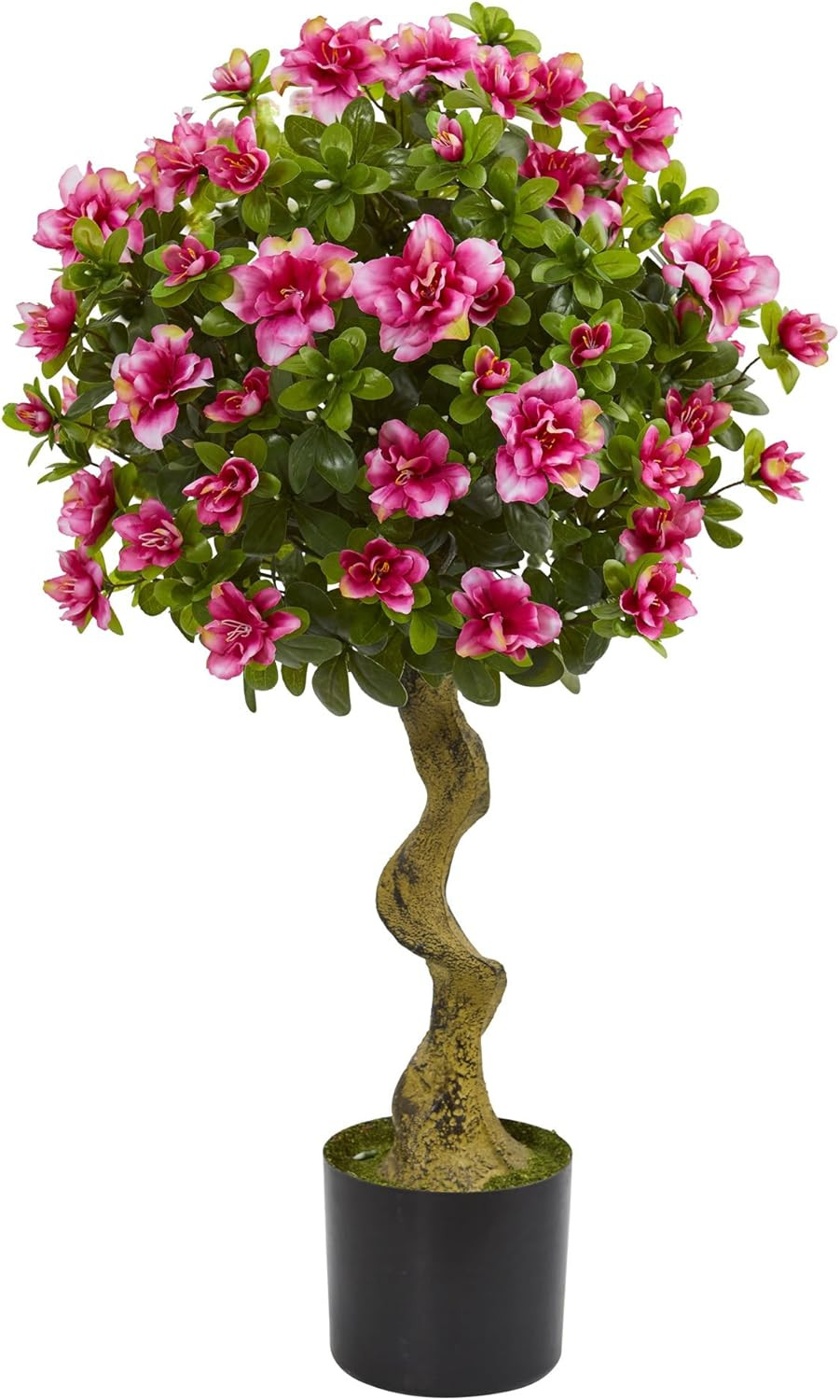 3Ft. Lifelike Azalea Artificial Topiary Tree for Home or Office Decor