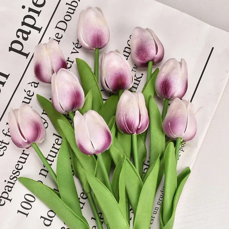 3/5/10/20Pcs Tulips Artificial Flowers Real Touch Flower Bouquet Tulips Fake Flo