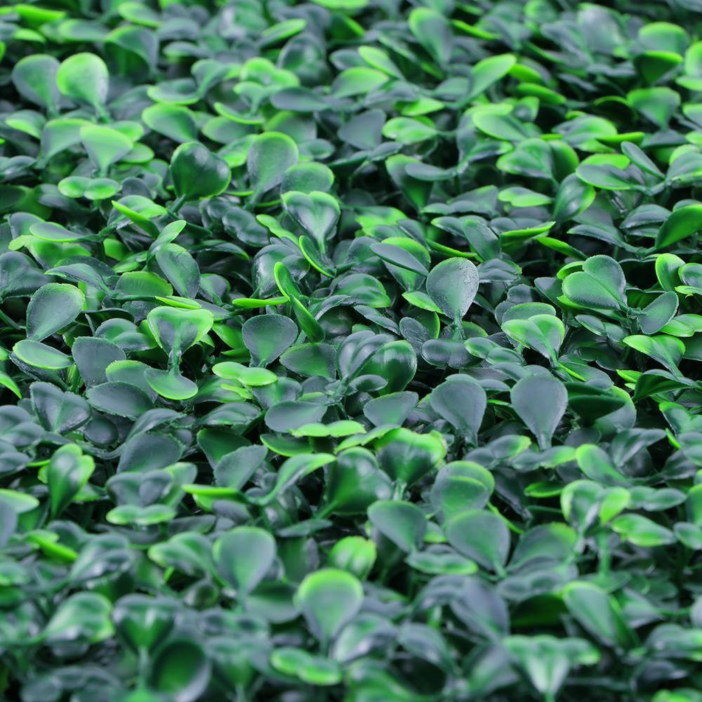1.5 In. 12 Piece 20 In. X 20 In. Plastic Artificial Boxwood Hedges Grass Wall Pa