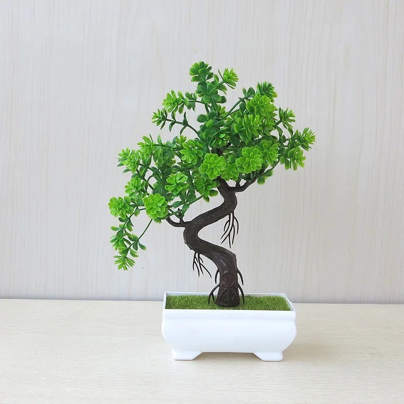 Artificial Potted Bonsai Tree Fake Plant Desktop Home Office Table Decor