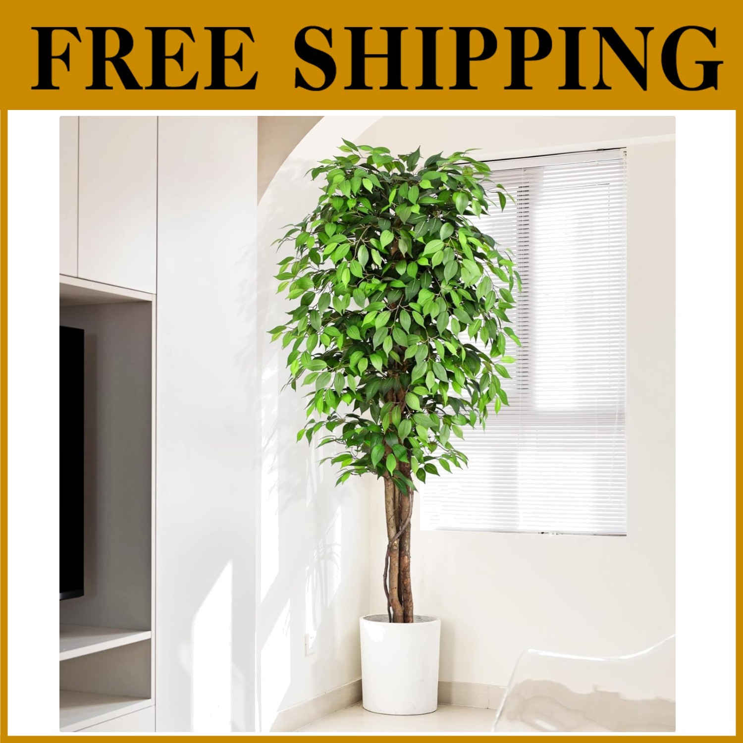 Large 7ft Ficus Tree for Home Decor=