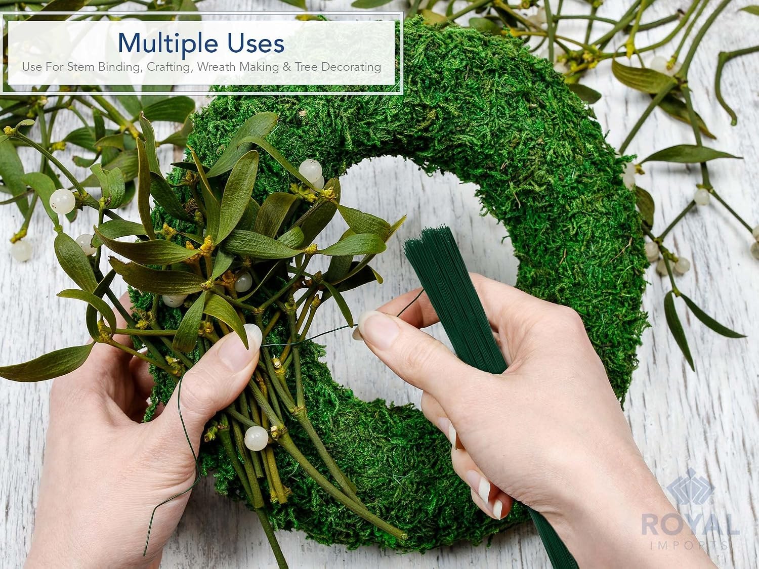 Bulk Green Cut Paddle Wire 12″ Stems 22 Gauge 300 pcs Floral Arrangements
