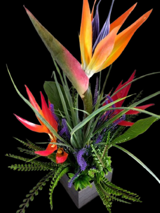Artificial bird of paradise table decoration, weddings, centerpiece OR