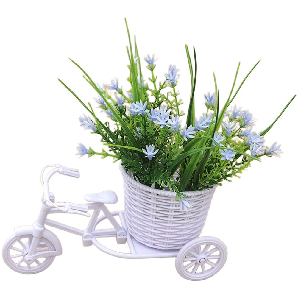 Artificial Silk Flower Cart 21x15x17cm for Wedding Photography Home Decor DIY