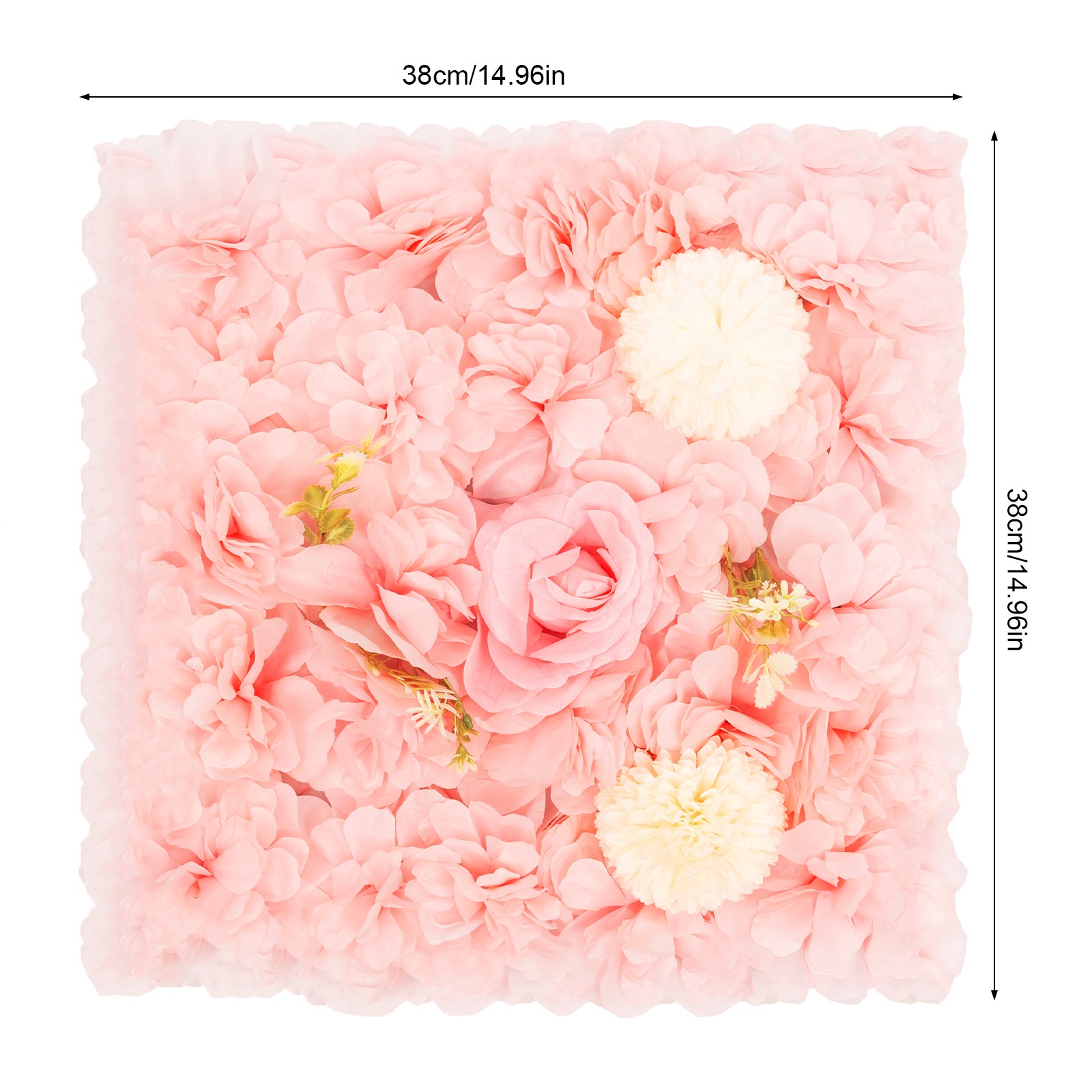 3D 12Pcs Flower Wall Panel-Artificial Flower Wall Background Silk Rose Mat