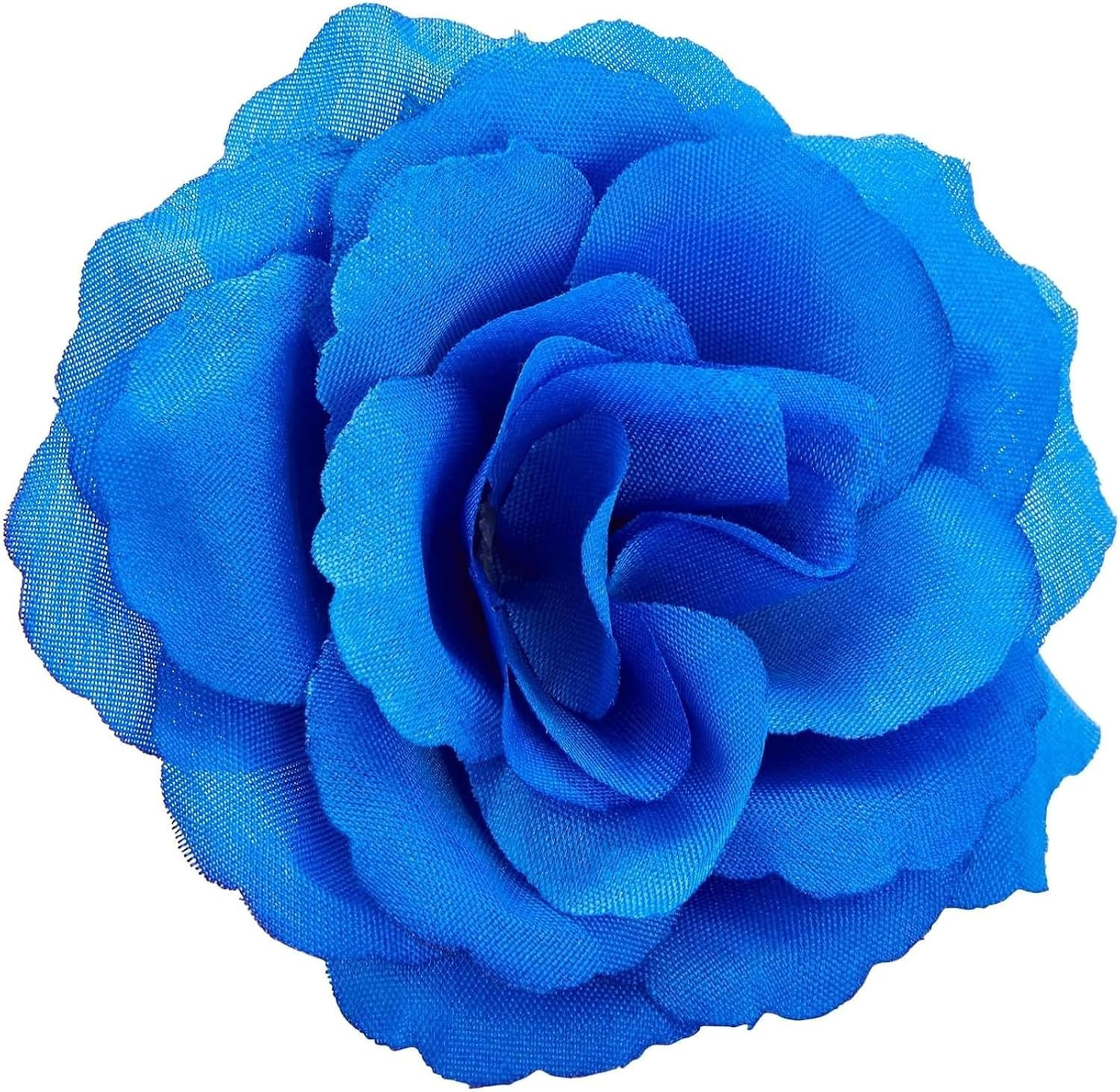 Blue Roses Artificial Flowers – Set of 50 3 in Stemless Silk Roses – Royal Bl…