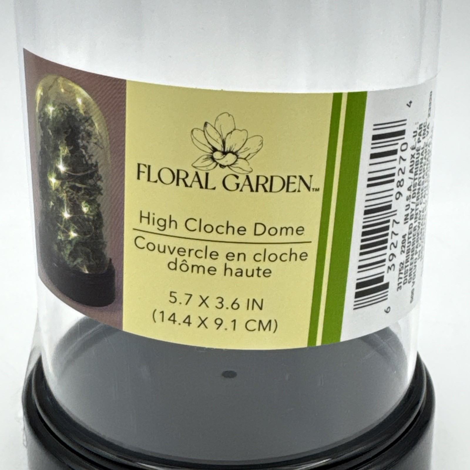 4 Lot Floral Garden High Cloche Dome Acrylic Display Case Home Decor 5.7×3.6