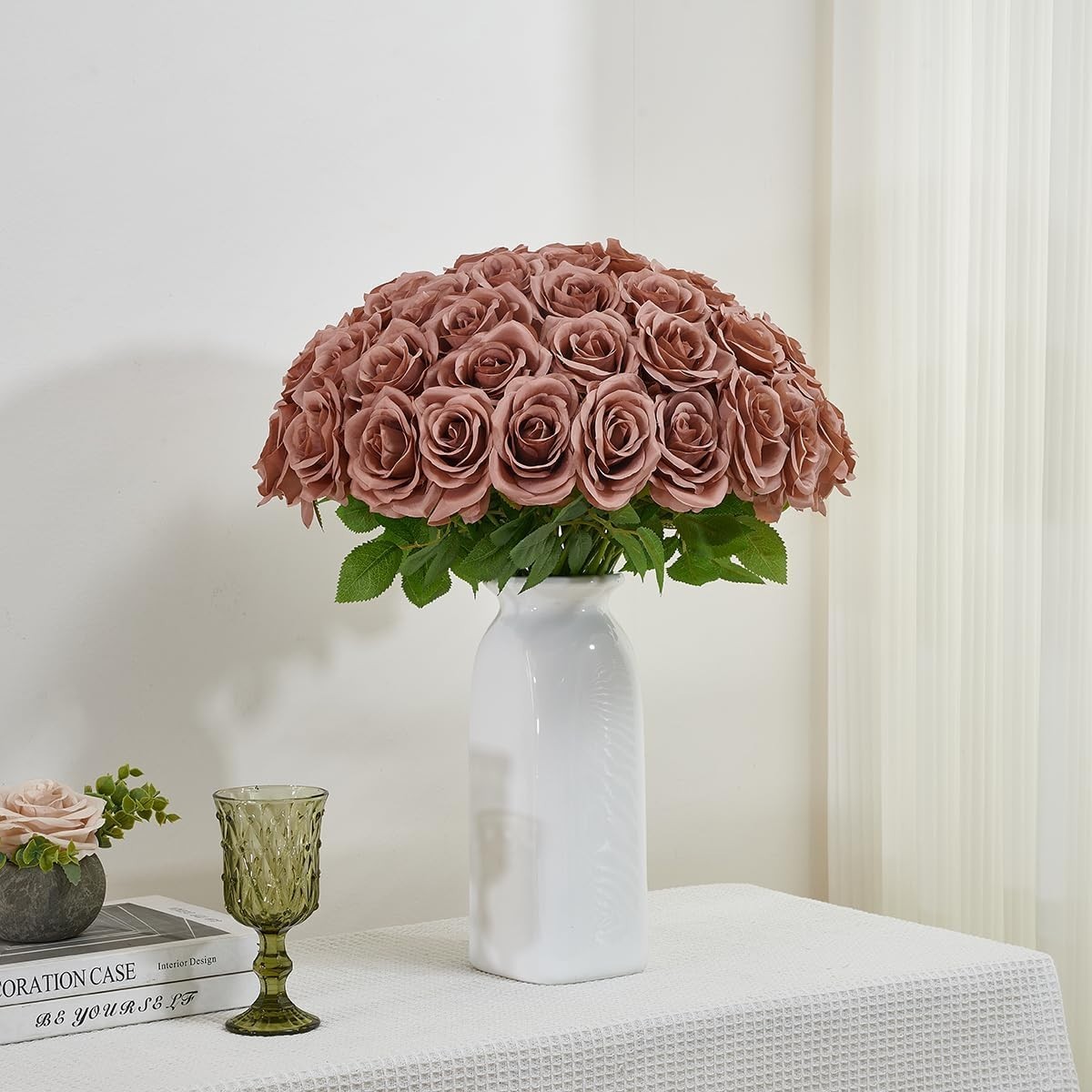 Artificial Flowers Bulk Pack – Dusty Rose Bouquet