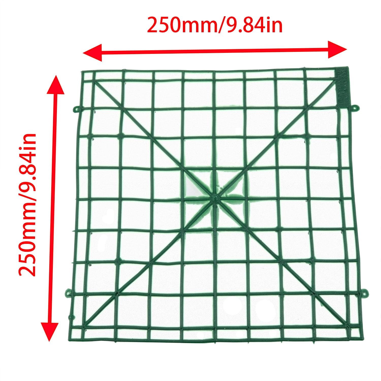 Artificial Flower Grille Panel 25×25 cm Plastic Embedded Grid Suitable for DI…