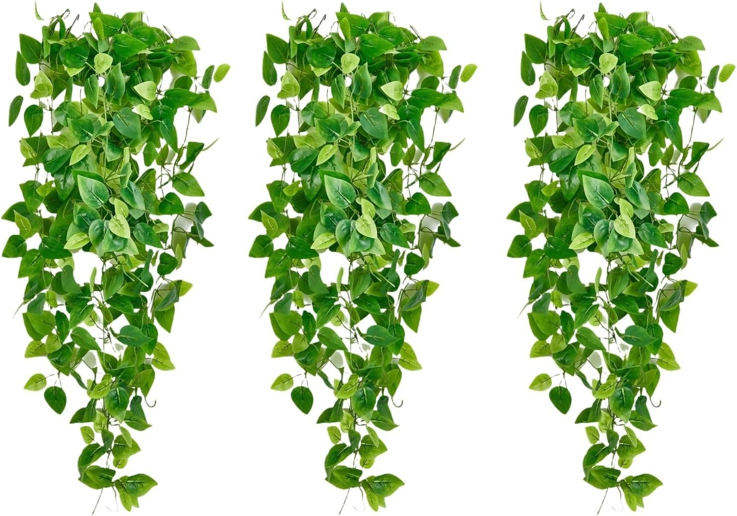 Realistic Hanging Ivy Plant 3-Pack – -Round Beauty for Homes and Events