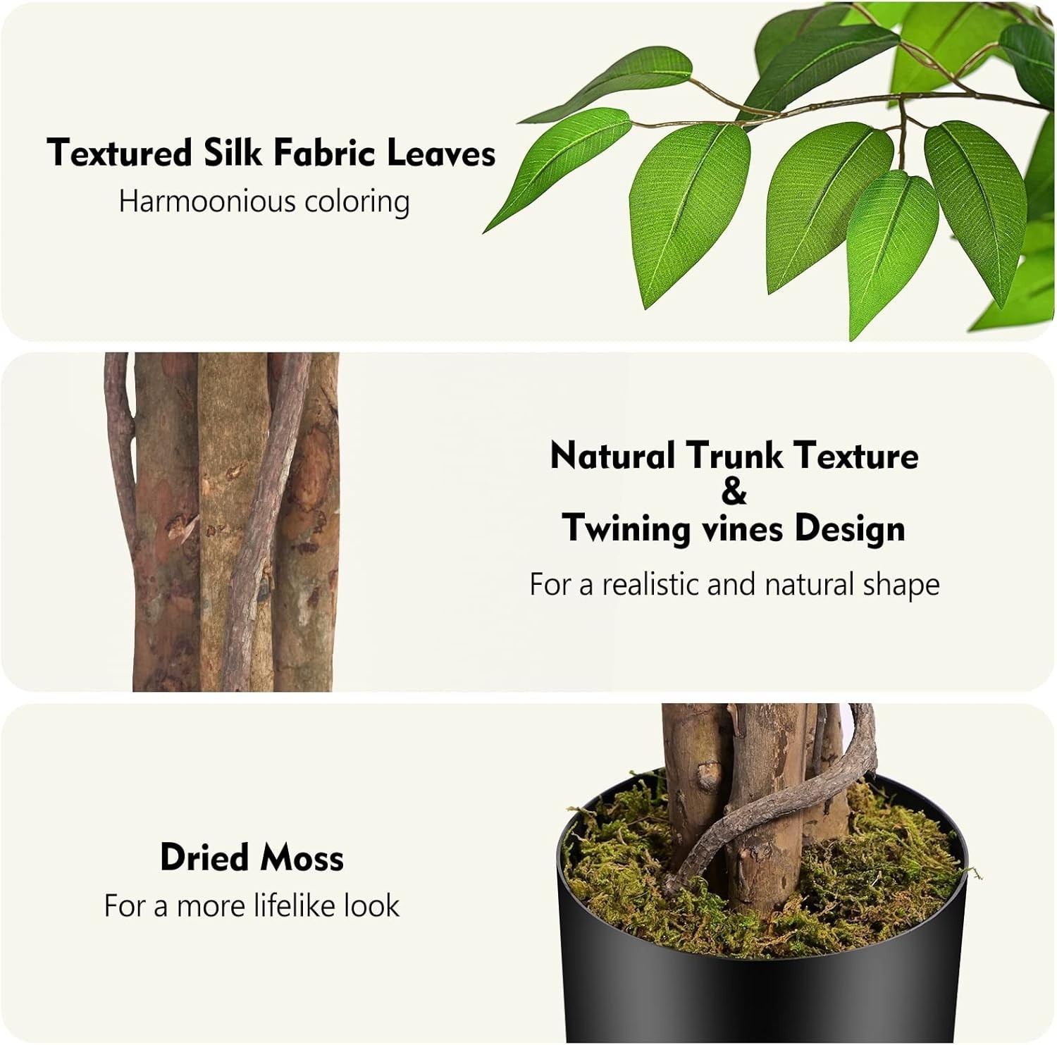 Large 7ft Ficus Tree for Home Decor=