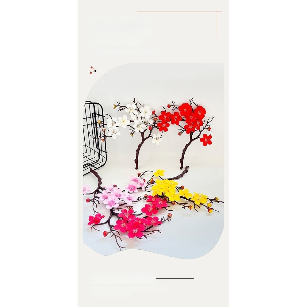 Plum Blossom Bonsai Artificial Flower for Bedroom Living Room Study Decor
