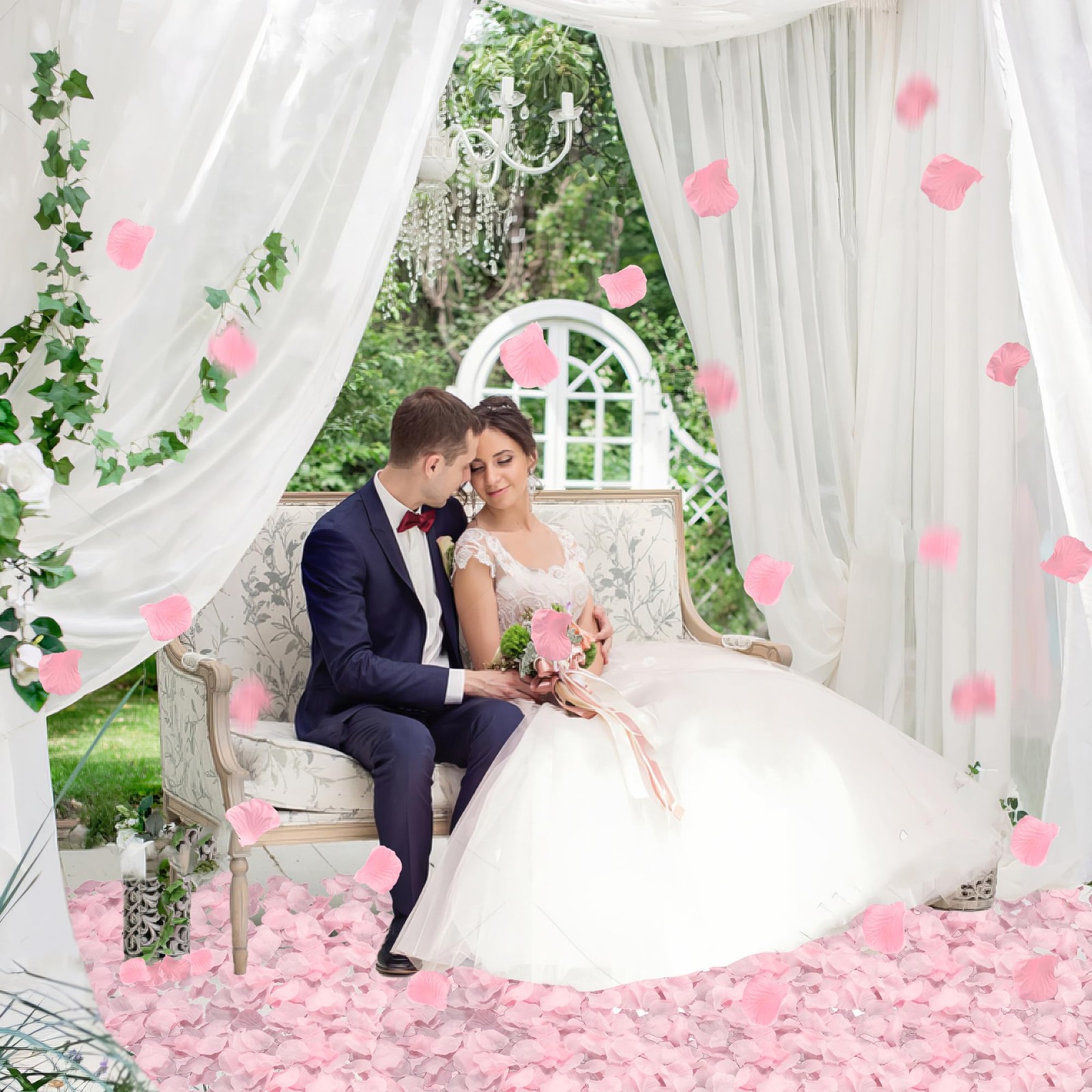 3000 PCS Pink Artificial Silk Rose Petals for Romantic Night, Wedding, Party,…
