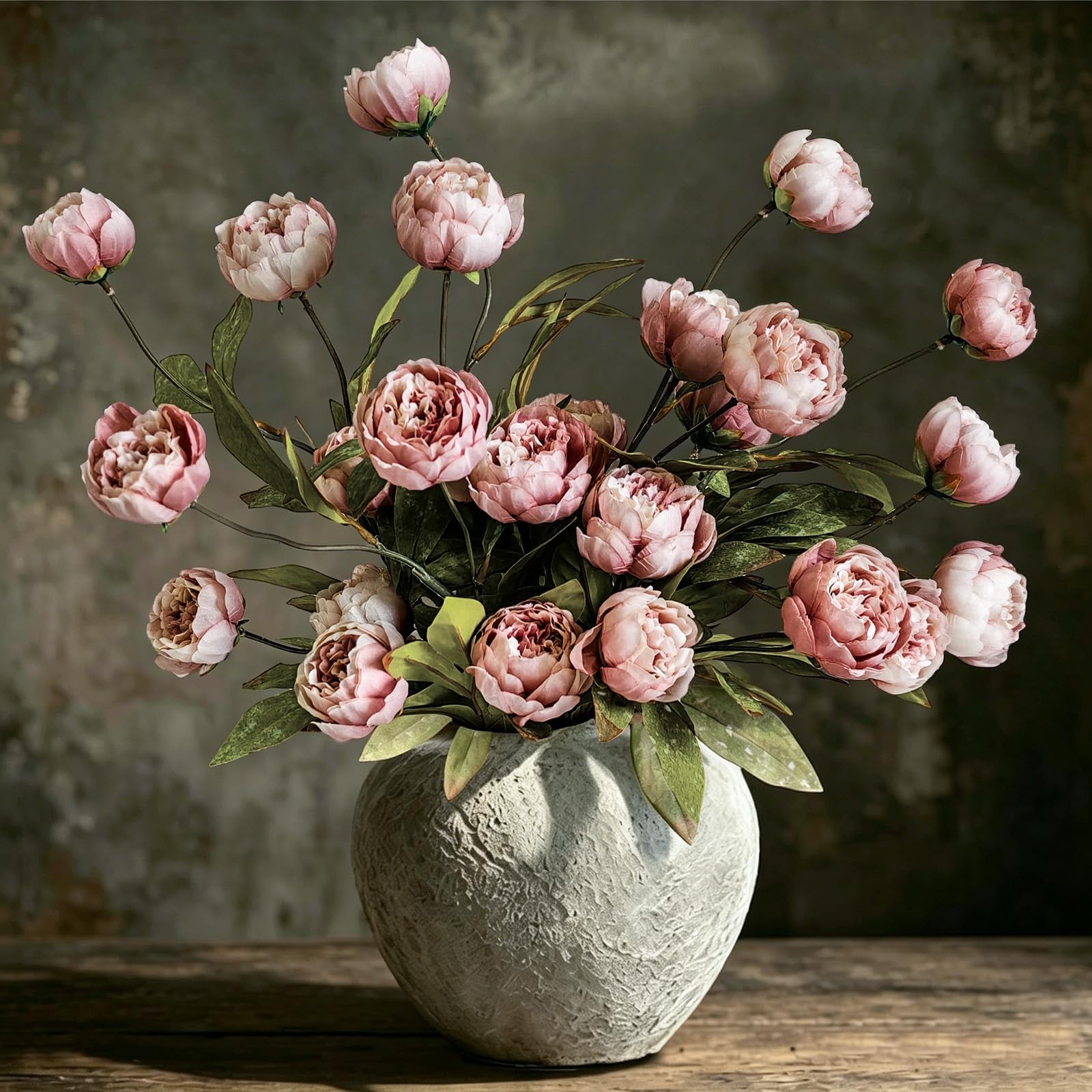 6Pcs Viral Peony Artificial Flowers for Vase，27in Real Touch Fake Flowers Bra…