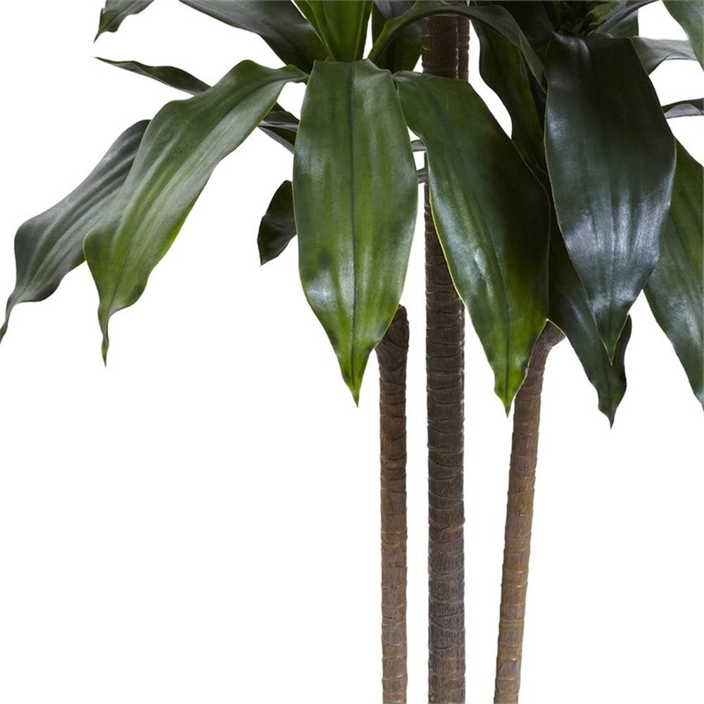 Pemberly Row Indoor/Outdoor 60″ Dracaena Plant UV Resistant in Green/Black