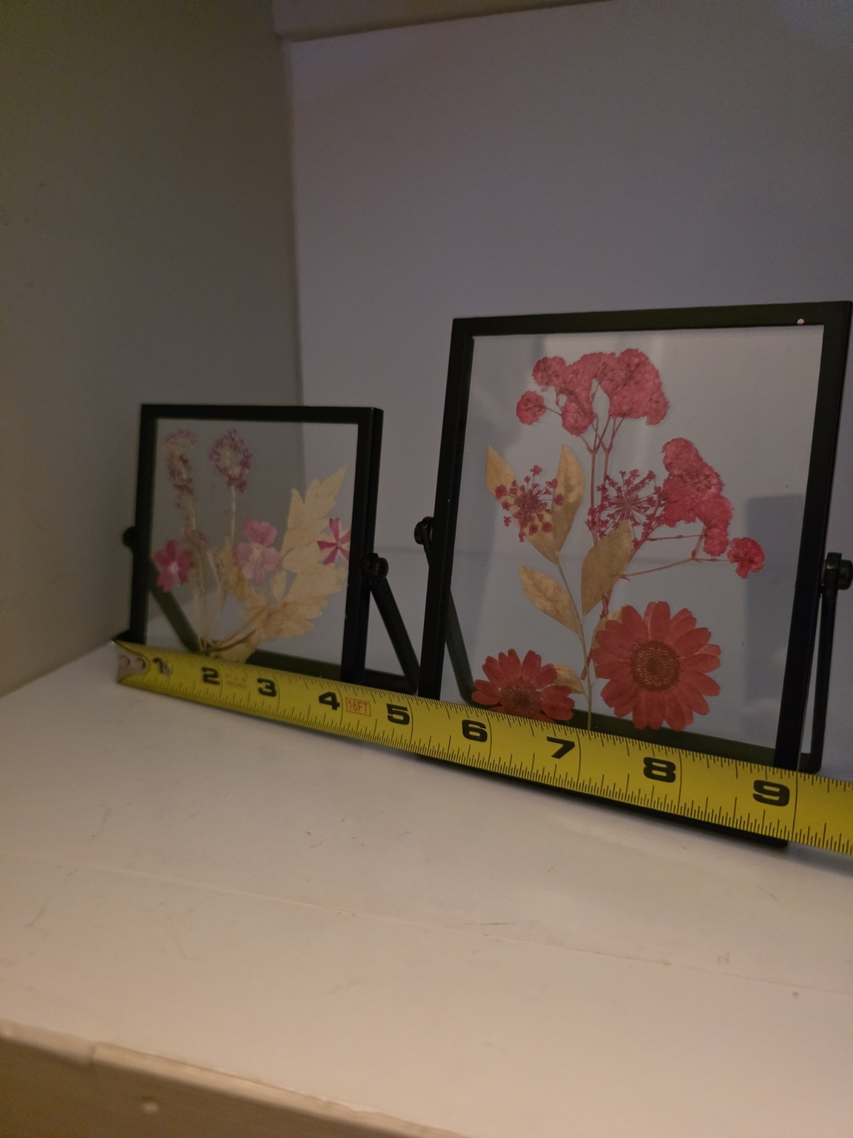 Real Pressed Flower Framed Art Easel