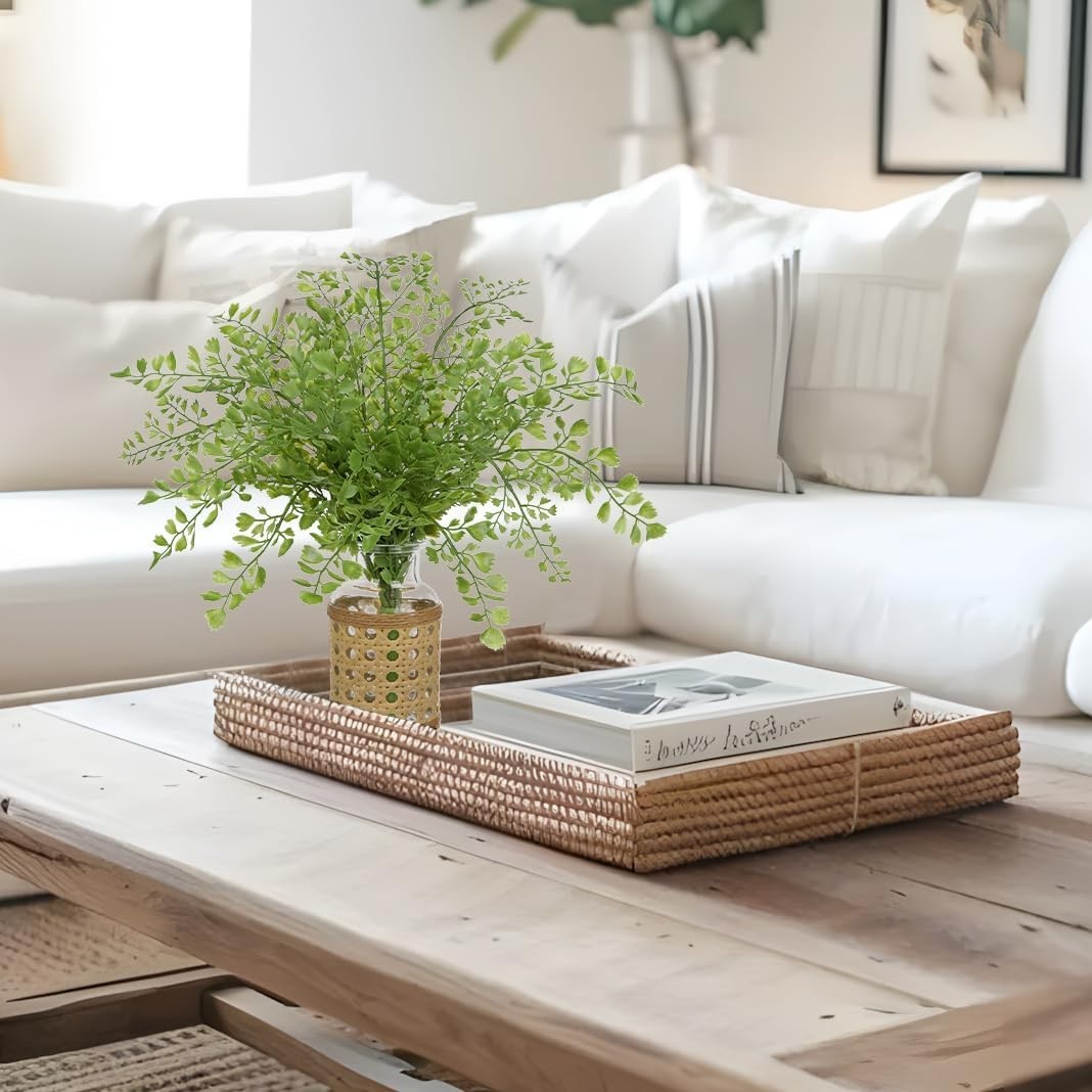 Elegant Artificial Fern in Mini Glass Vase – Perfect for Home Decor Centerpieces