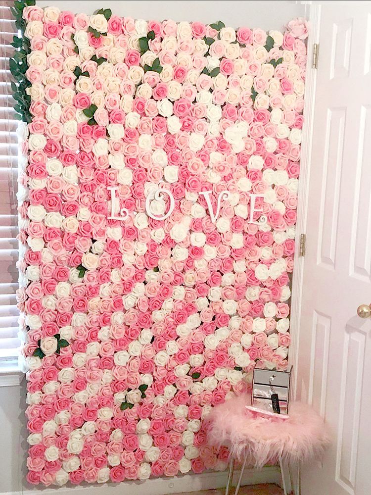 30pcs 8cm Artificial Big Foam Rose Flower Head For Wedding Party Home Decor NEW