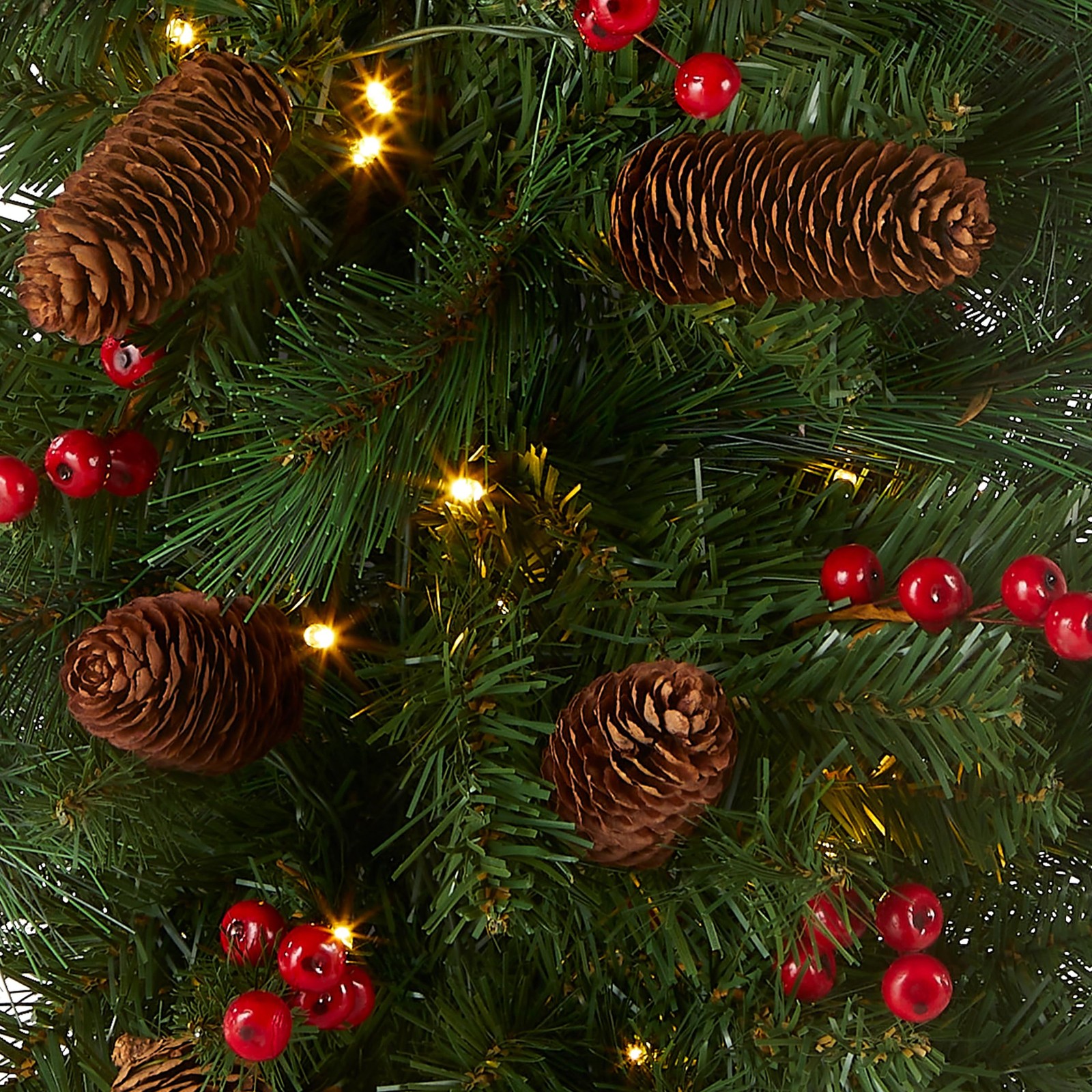 PreLit Everyday Collection Artificial Christmas Decoration Set with LED Light…